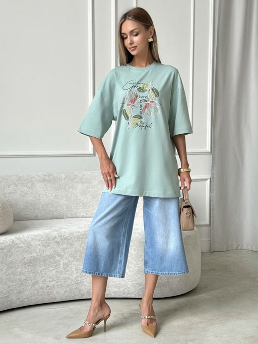 Футболка хлопок 95%, лайкра 5% - Binita фото 4