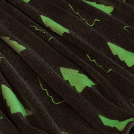 Плед светящийся в темноте Этель Елочки 150*200 см,100% п/э, корал-флис 220 гр/м2  фото 4