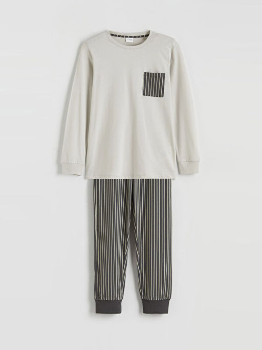 Bisiklet Yaka Erkek ?ocuk Pijama Tak?m?