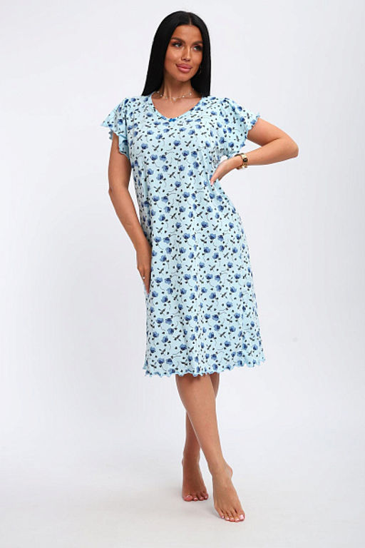 Сорочка женская (01064 синий) - Плиона фото 39