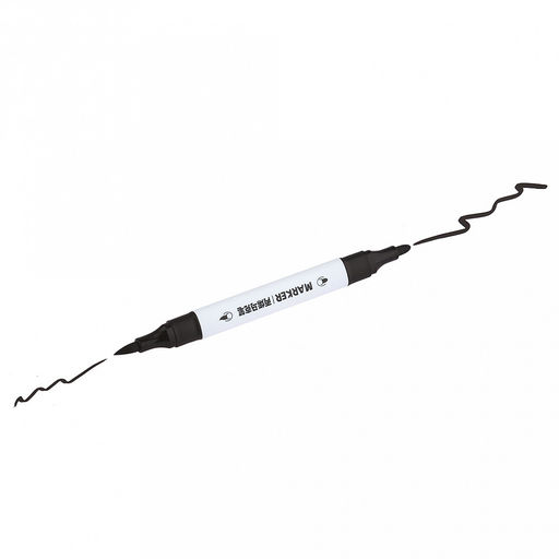 Маркер для рисования "Творчество" акриловый, на водной основе, смываемый, двойной нейлоновый наконечник: твердый и мягкий - кисточка, треугольная форма, с номером, набор 24шт, в пластмассовом кейсе с ручкой 21х16,6х3,2см (Китай)