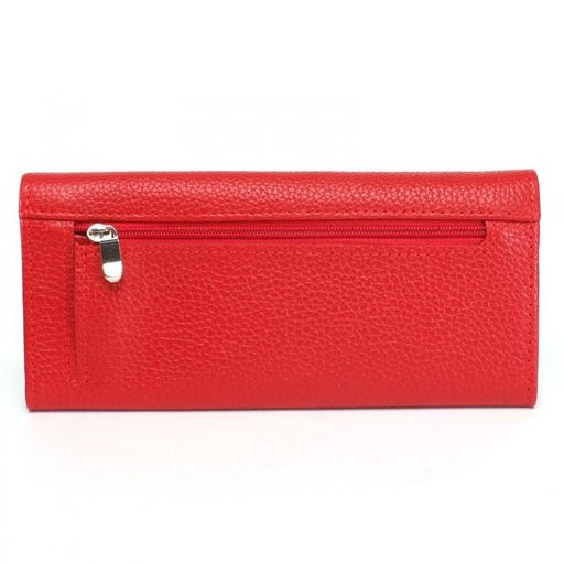 Портмоне женское Croco-ПР-972 натуральная кожа 2 отд, 8 карм, алый флотер/красный крокодил (128/203) 236515  фото 2