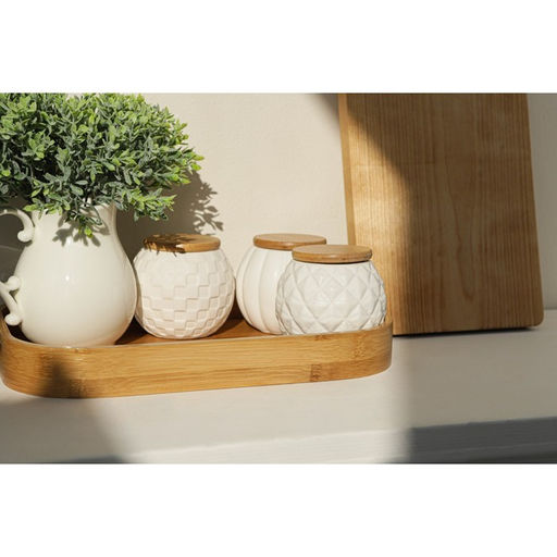 Поднос с ручками Striata, 33×22×4.8 см, бамбук