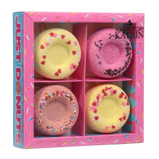 Набор бомбочек для ванн Just donuts, в форме пончиков, 4 шт. по 60 г