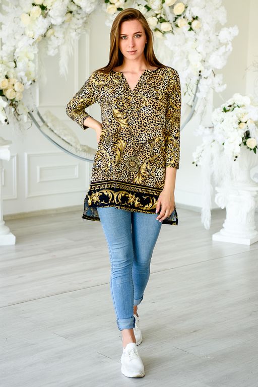 Туника женская из масла Холли леопард - Амадэль фото 3