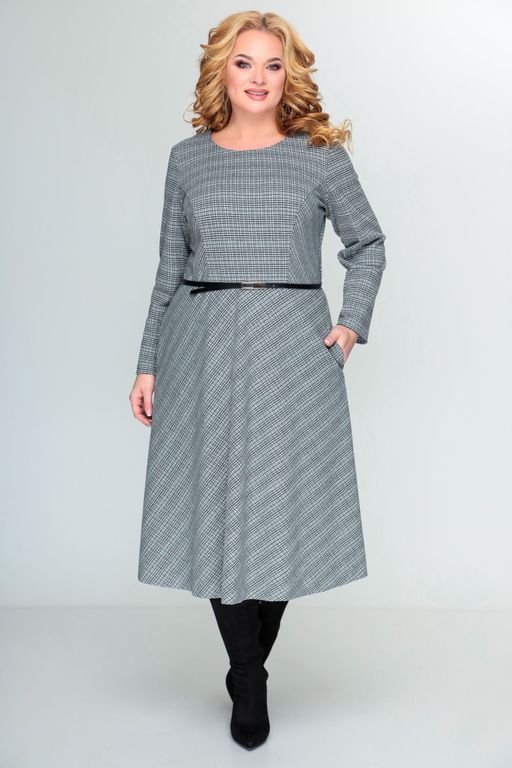 Блуза Swallow 803.2 черный+серебряный узор фото 319