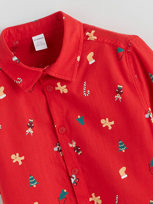 Y?lba?? Temal? Poplin Erkek ?ocuk G?mlek