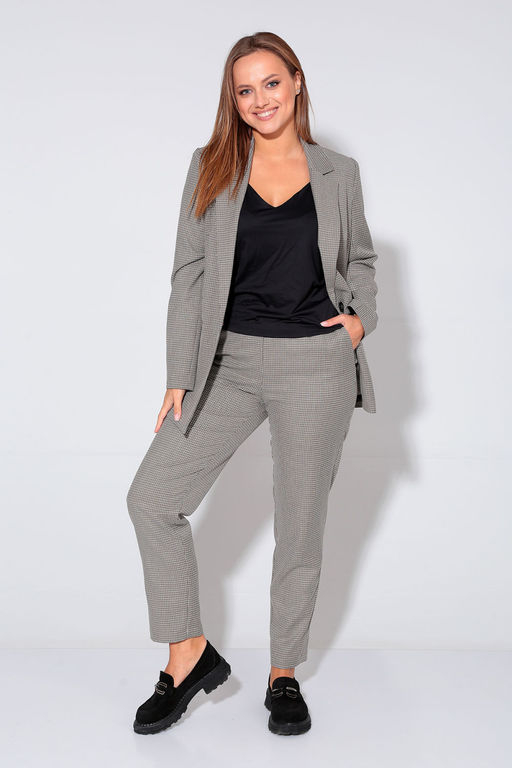 Костюм Liona Style 880 бежевая клетка  фото 5