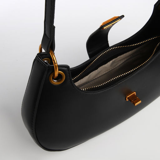 Сумка женская багет на молнии, цвет чёрный - Textura фото 8