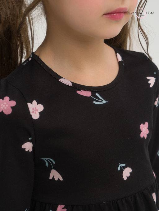 Платье Тиана тюльпаны на черном - Sovalina фото 25