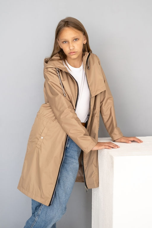 Плащ для девочки "Найс" бежевый