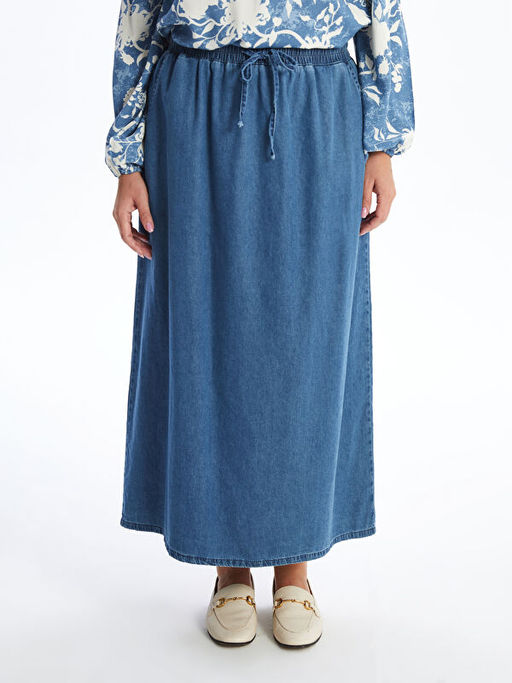 Beli Lastikli Kad?n Jean Etek