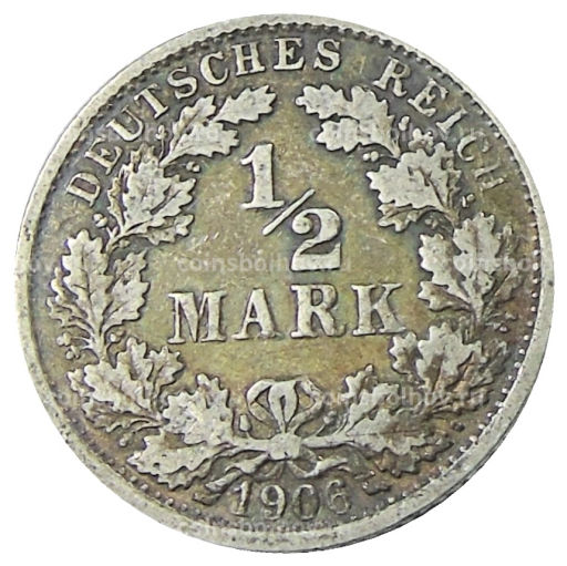 1/2 марки 1906 года F Германия