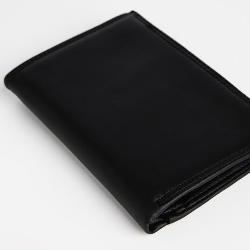 Портмоне мужское без застёжки, 3 в 1, отдел автодокументов, паспорта, карт, купюр, чёрное