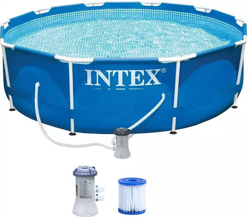 -24% Бассейн Metal Frame 305х76см + фильтр-насос 1,25 м3/ч, от 6-ти лет INTEX  фото 3