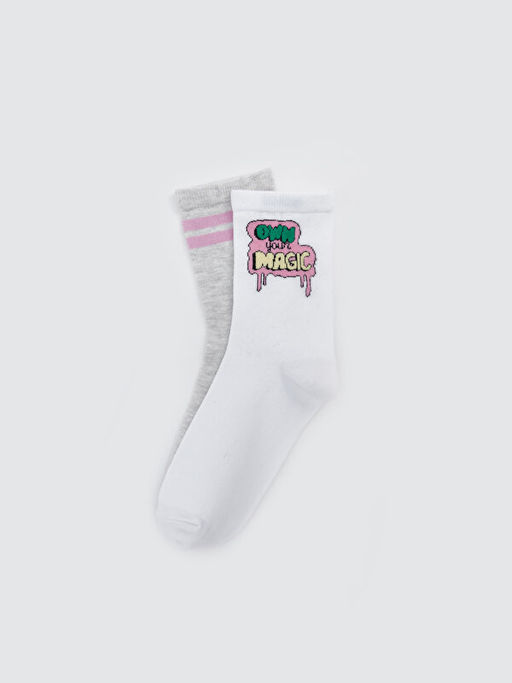 Desenli Kad?n Soket ?orap 2li