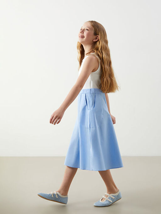 Bisiklet Yaka K?z ?ocuk Elbise