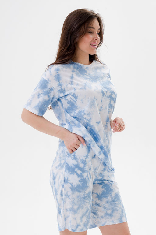 Костюм из кулирки унисекс дым голубой макси - Амадэль фото 11