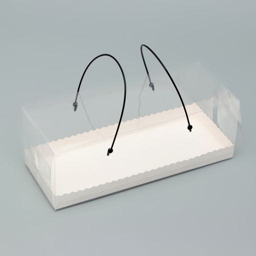 Коробка под рулет с ручками, белая 27.5×11×10 см