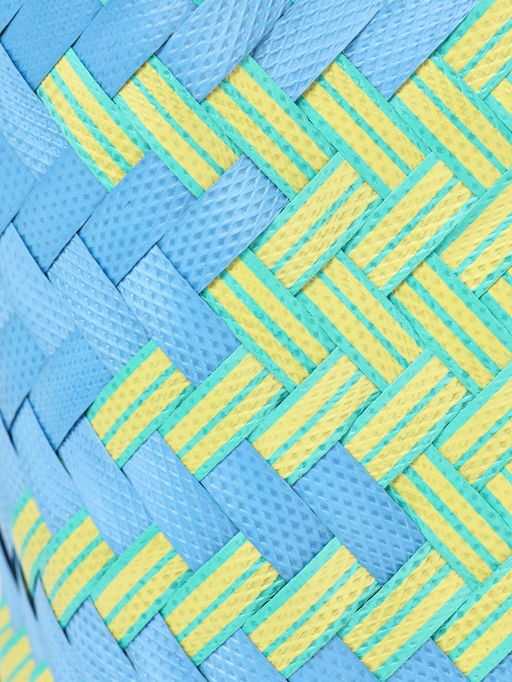 Сумка плетёная, 30×10×33 см, пластик, голубая