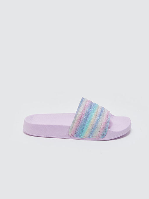 Bask?l? Tek Bantl? K?z ?ocuk Terlik - Waikiki фото 2