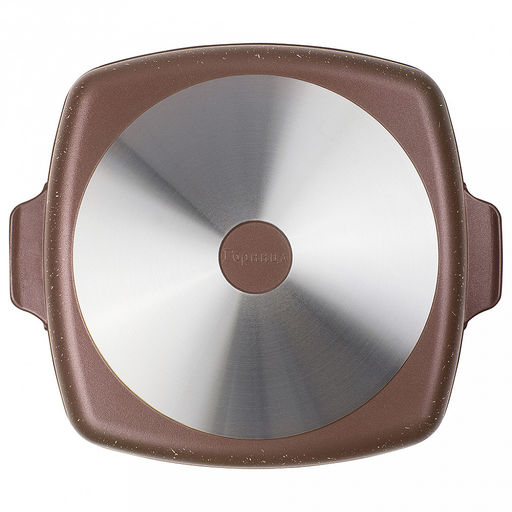 Противень с антипригарным покрытием 28х28х7см "Шоколад", s0,4см, литые ручки (Россия)