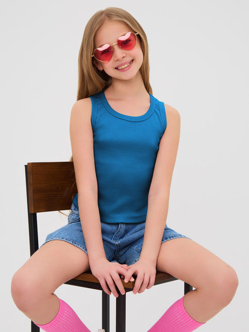 Майка кашкорсе в рубчик с лайкрой - Nota bene фото 3