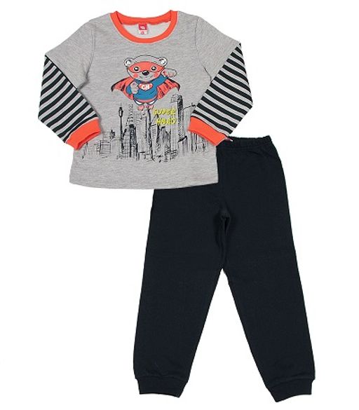 CRB wear/CAB 5288 Пижама для мальчика, серый меланж/Ex.Cherubino