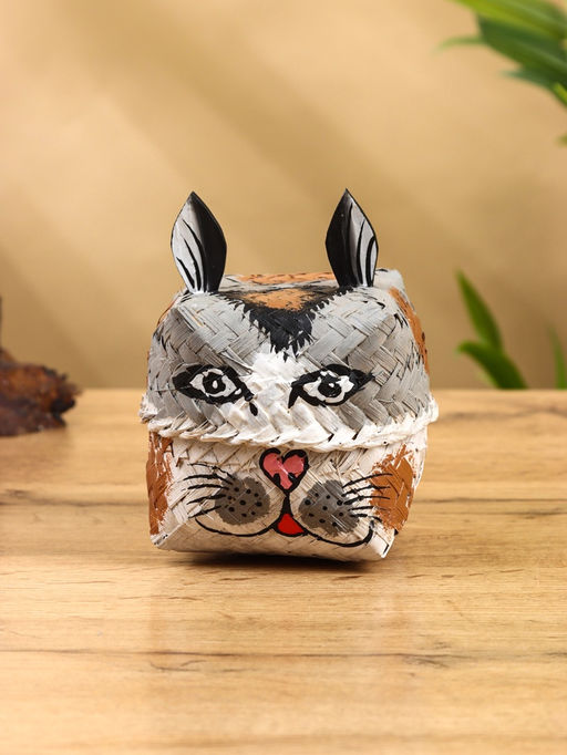 Корзинка «Кот», 8×8×13 см, бамбук