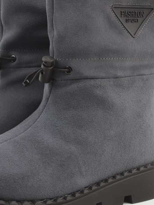 04-PAL273-3Z GRAY/BLUE Ботинки зимние женские (натуральная замша, 100% шерсть)
