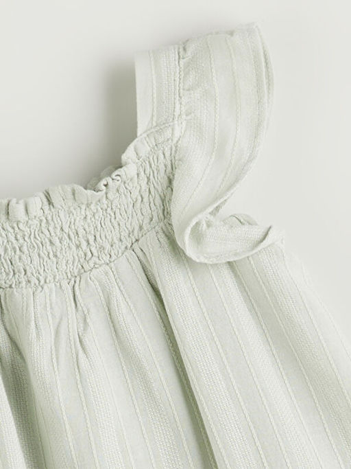 Kare Yaka K?z Bebek M?slin Elbise