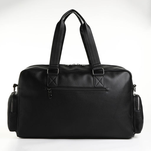 Сумка дорожная на молнии, длинный ремень, цвет чёрный - Simaland фото 2