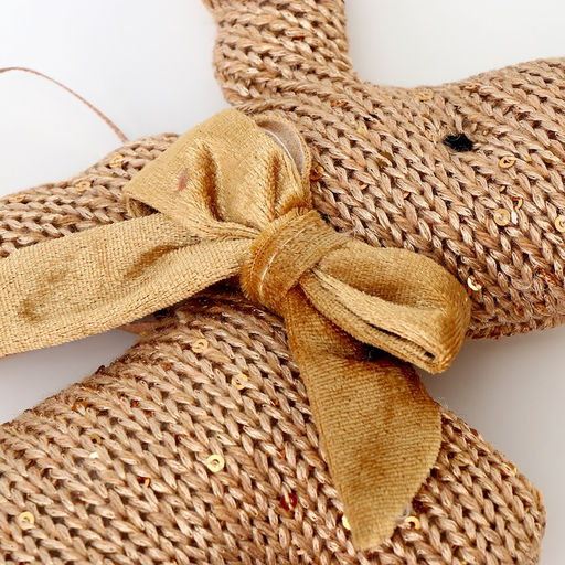 Мягкая игрушка «Олень», с золотым бантиком, 15 см, цвет МИКС