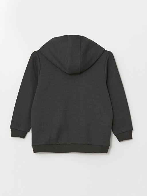 Kap??onlu Erkek ?ocuk Fermuarl? Sweatshirt