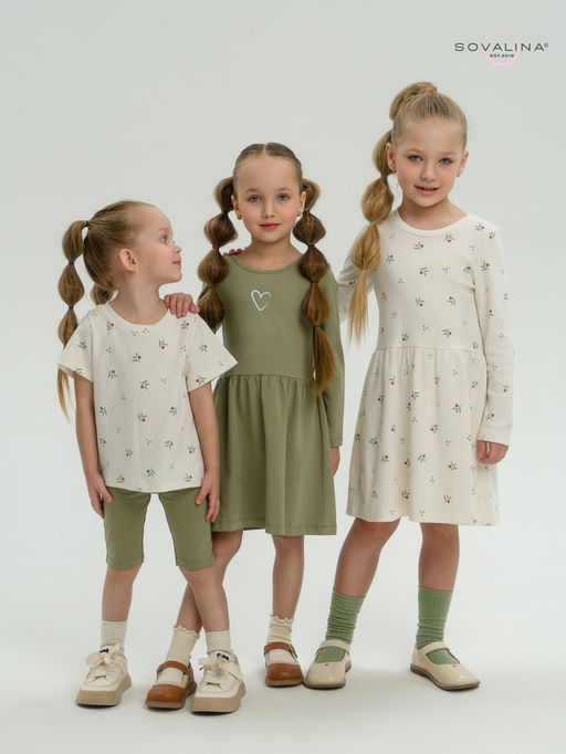 Костюм Актив бордовые тюльпанчики-оливка - Sovalina фото 34