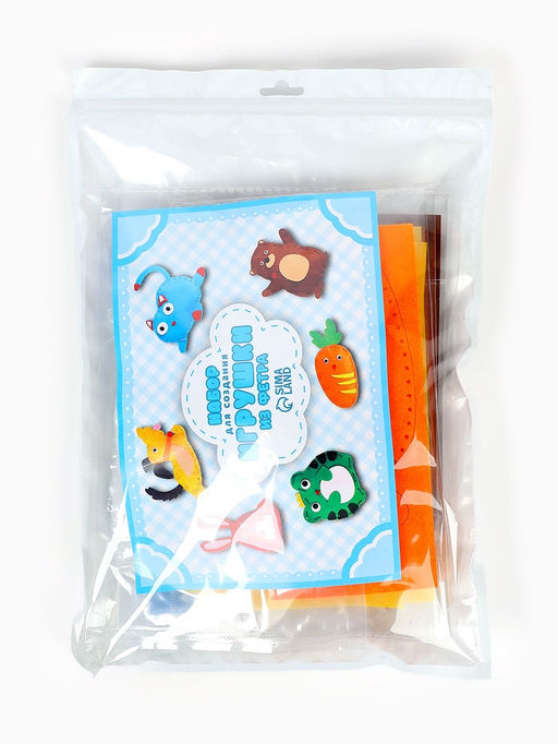 Игрушки из фетра «Зверята», 6 шт., набор для творчества