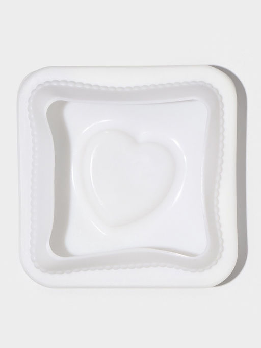 Форма для выпечки и муссовых десертов KONFINETTA Любовь в квадрате, силикон, 11.4?12?4.4 см, белая