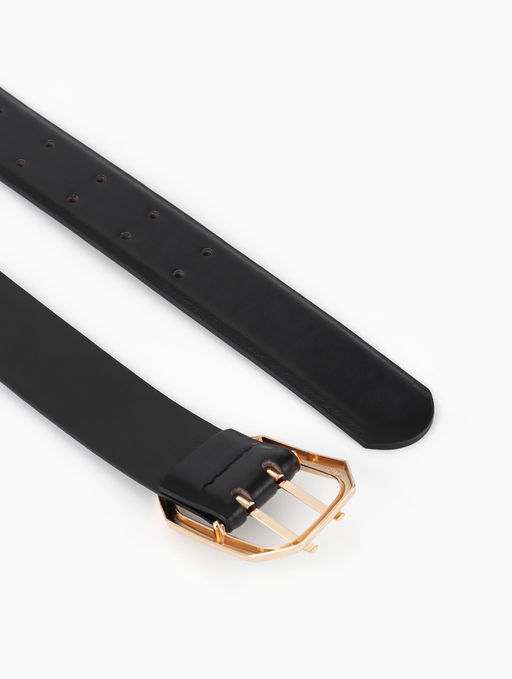 Ремень жен, 06-01-01-02, 3,5*0,3*110 см, без винта, пряжка золото, 2 прокол, черный