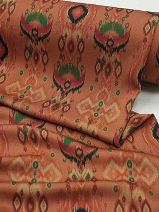 Штапель Премиум Бессараб цв.оранжевый терракот, ш.1.5м, вискоза-100%, 125гр/м.кв