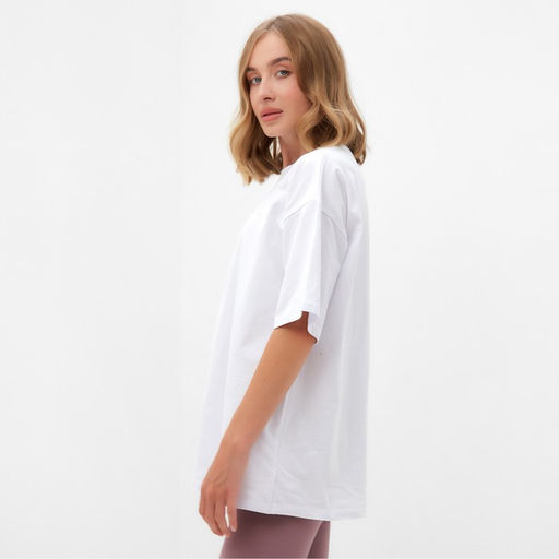 Футболка женская MINAKU: Basic line, белая, размер 48
