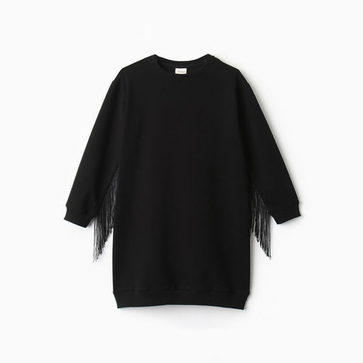 Платье для девочки чёрное прямое MINAKU: Casual Collection, рост 152 см