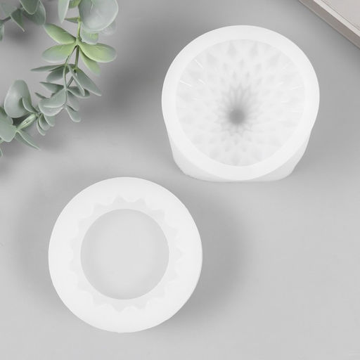 Молд силикононовый «Шкатулка капля» с крышкой 8,5 х 8,5 х 9,4 см