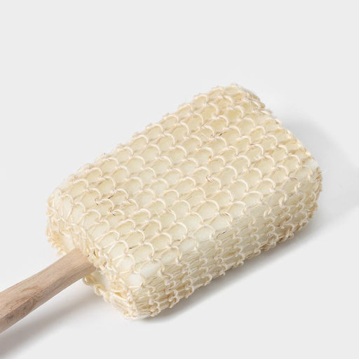 Мочалка для тела на ручке «Банька», 4×8×39 см, сизаль