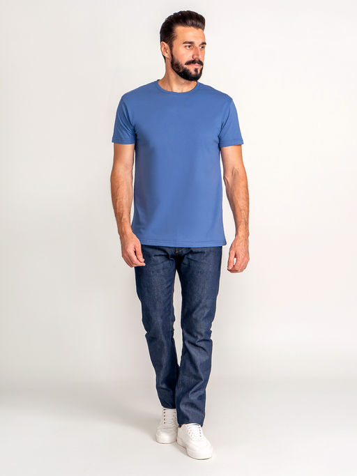 Футболка мужская короткий рукав GREG G145-RD-6035_R (джинс)  фото 5