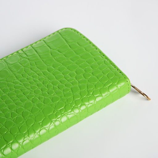 Кошелёк на молнии, цвет зелёный - Simaland фото 3