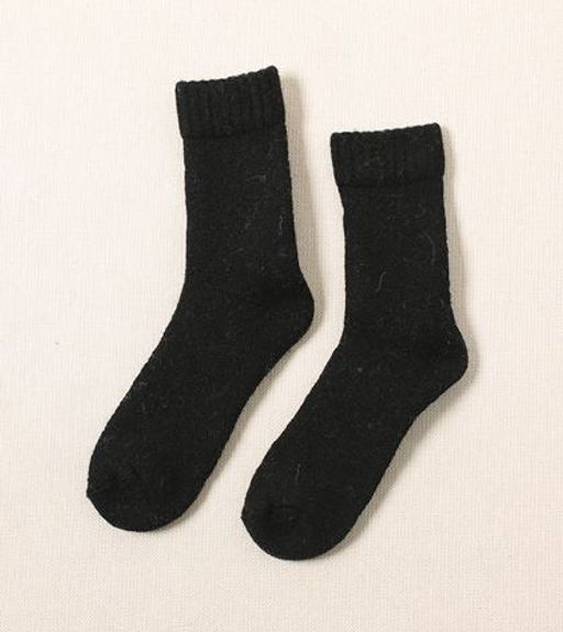 Носки р.40-45 Шерстяные Чёрные - Krumpy фото 2