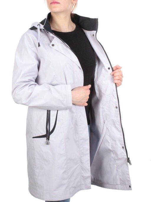 F3933 LIGHT GRAY Ветровка женская CO-COCOPINE (100% полиэстер) - Фабричный китай фото 8