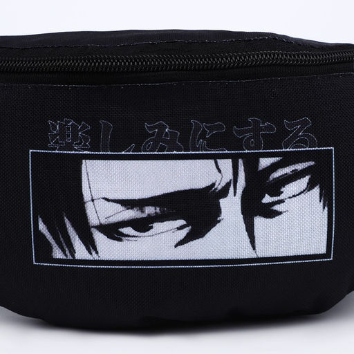 Сумка поясная Аниме, 32х8х15 см, отд на молнии, цвет чёрный - NAZAMOK KIDS фото 3