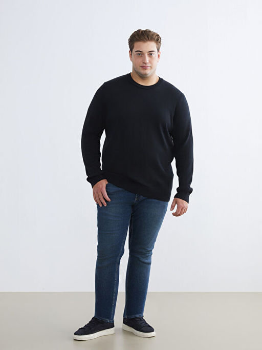 Bisiklet Yaka Erkek Triko Kazak