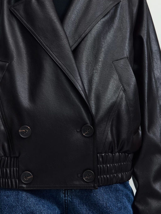 Куртка-бомбер из искусственной кожи с отложным воротником ZR2604102201-27 / Zarina  фото 5